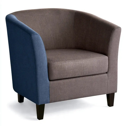 Sillón con respaldo envolvente de varios tonos - azul/gris